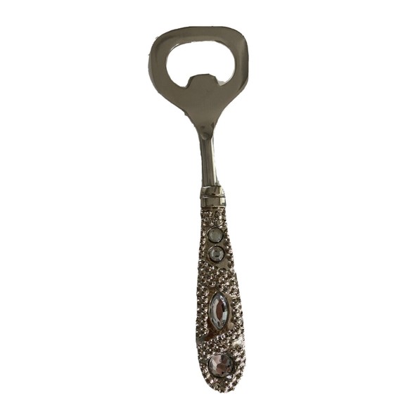 Chrome bling Bottle opener with Rhinestones inserts - Picture 2 of 16